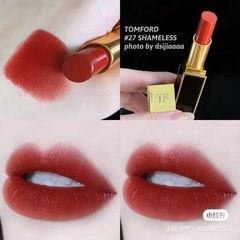 Son Tom Ford Lip Color Màu 27 Shameless Đỏ Gạch - Son Môi Chính Hãng Cao Cấp Dưỡng Ẩm, Màu Sắc Quyến Rũ cho Phái Đẹp