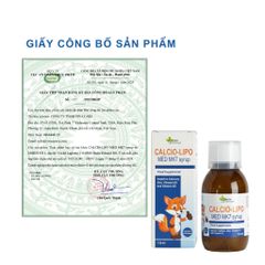 Siro Canxi Liposome Calcio-Lipo Med MK7 - Tăng Chiều Cao, Xương Chắc Khỏe Cho Trẻ Từ 1 Tuổi, Hương Cam Ngọt Ngào, 150ml