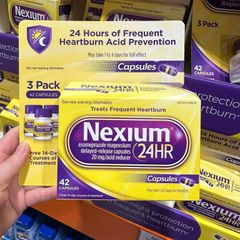 NEXIUM 24H - Viên Uống Hỗ Trợ Viêm Loét Dạ Dày & Hành Tá Tràng, Giảm Ợ Chua, Cải Thiện Tiêu Hóa, Sản Phẩm Từ Mỹ