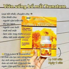 Viên Uống Bổ Mắt Trunature Lutein & Zeaxanthin 140 Viên - Hỗ Trợ Cải Thiện Thị Lực, Bảo Vệ Mắt Khỏi Tia Cực Tím & Ánh Sáng Xanh