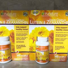 Viên Uống Bổ Mắt Trunature Lutein & Zeaxanthin 140 Viên - Hỗ Trợ Cải Thiện Thị Lực, Bảo Vệ Mắt Khỏi Tia Cực Tím & Ánh Sáng Xanh