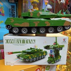 Đồ Chơi Xe Tăng Biến Hình Robot - Đồ Chơi Chạy Bằng Pin Hiệu Ứng Đèn Âm Thanh Cho Trẻ Em 388-44