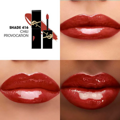 Son Bóng Yves Saint Laurent YSL The Inks Vinyl Cream Lip 416 Chili Provocation - Màu Đỏ Chili Chính Hãng, Đặc Sắc và Quyến Rũ