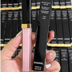 Son Kem Bóng CHANEL Rouge Coco Gloss 726 Icing - Son Dưỡng Môi Đẳng Cấp Hồng Ánh Kim Chính Hãng, Phản Chiếu Ánh Sáng, Sang Trọng