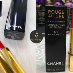 Son Chanel Rouge Allure Velvet Màu 172 Rouge Rebelle - Son Môi Cao Cấp Bóng Mượt, Đỏ Quyến Rũ Chính Hãng, Dưỡng Ẩm Tự Nhiên