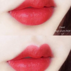 Son Chanel Rouge Allure Velvet 57 Rouge Feu Đỏ Cam - Son Môi Cao Cấp Chính Hãng, Đỏ Cam Quyến Rũ, Thời Trang Thanh Lịch