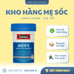 Viên Uống Bổ Sung Vitamin Dành Cho Nam Giới Swisse Men’s Multivitamin 60 Viên - Nâng Cao Năng Lượng và Sức Khỏe Tổng Thể - Úc