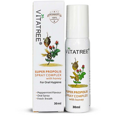 Xịt Họng Keo Ong Vitatree Super Propolis Spray 30ml - Giảm Đau Rát Cổ, Mật Ong Tự Nhiên, Hỗ Trợ Chăm Sóc Cổ Họng