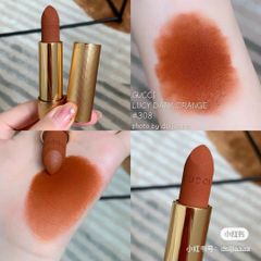 Son Gucci 308 Lucy Dark Orange Matte - Son Môi Cam Gạch Chính Hãng, Sang Trọng và Quyến Rũ, Chất Son Mịn Màng Dưỡng Ẩm