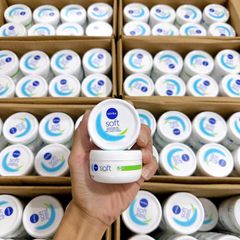 Kem Dưỡng Ẩm Nivea Soft 200ml Chính Hãng - Dưỡng Ẩm Da Mặt & Toàn Thân, Thấm Nhanh, Phù Hợp Mọi Loại Da