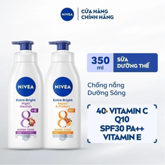 Sữa Dưỡng Thể Trắng Da Nivea 400ml - Cung Cấp Độ Ẩm, Phục Hồi Da, Hiệu Quả Làm Trắng Tự Nhiên, Chăm Sóc Da Hoàn Hảo