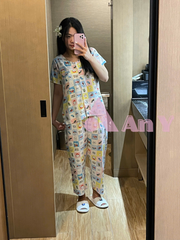 Đồ Bộ Mặc Nhà An Y Vải Tole Ngắn Tay Họa Tiết Cậu Bé Bút Chì, Quần Dài Có Túi Thời Trang Tết 2026, Thoải Mái, Dễ Chịu