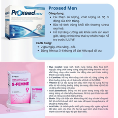 Proxeed Men - Viên uống tăng cường sinh lực và sức khỏe sinh sản nam giới, hỗ trợ thụ thai tự nhiên, hộp 30 gói bột hòa tan.