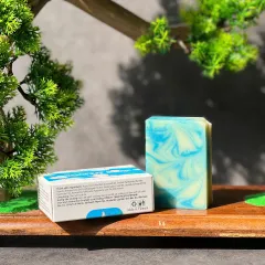Xà Bông Dừa Bạc Hà Escoco 100g - Sữa Tắm Từ Dầu Dừa Tự Nhiên, Hương Bạc Hà Tươi Mát, Phù Hợp Với Da Nhạy Cảm