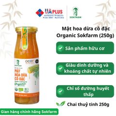 Mật Hoa Dừa Hữu Cơ Sokfarm 250g - Thay Thế Đường Tinh Luyện, Ổn Định Đường Huyết, Tự Nhiên, Vegan, Đặc Sản Việt Nam