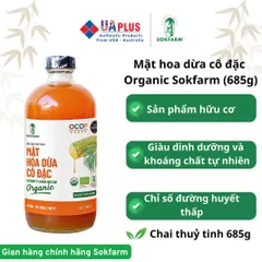 Mật Hoa Dừa Cô Đặc Organic Sokfarm 685g - Thay Thế Đường Tinh Luyện, Vị Ngọt Tự Nhiên, Phục Hồi Năng Lượng Cho Người Tiểu Đường