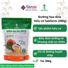Đường Hoa Dừa Hữu Cơ Sokfarm 300g - Vị Ngọt Tự Nhiên, Thay Thế Đường Tinh Luyện, Giàu Khoáng Chất, Thích Hợp Cho Người Ăn Kiêng, Hỗ Trợ Tim Mạch