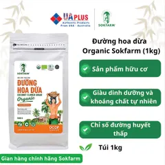 Đường Hoa Dừa Hữu Cơ Sokfarm 1kg - Vị Ngọt Tự Nhiên, An Toàn Cho Sức Khỏe, Thay Thế Đường Tinh Luyện, Phù Hợp Mọi Đối Tượng
