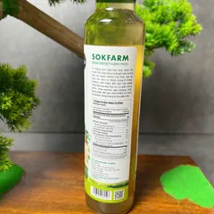 Giấm Mật Hoa Dừa Hữu Cơ Sokfarm 265ml - Giấm Tự Nhiên Không Biến Đổi Gen, Hỗ Trợ Tiêu Hóa và Khỏe Mạnh