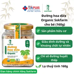Đường hoa dừa hữu cơ Sokfarm 150g - Vị ngọt tự nhiên, chỉ số GI thấp, thích hợp cho trẻ em và người ăn kiêng, vị ngọt thay thế đường tinh luyện.
