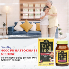 Viên Uống Nattokinase Orihiro 4000FU Nhật Bản - Hỗ Trợ Chống Đột Quỵ và Sức Khỏe Tim Mạch - 60 Viên