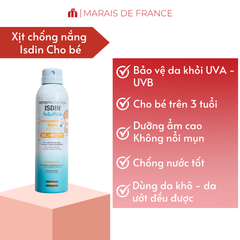 Xịt chống nắng trẻ em ISDIN Pediatrics Wet Skin SPF50 250ml