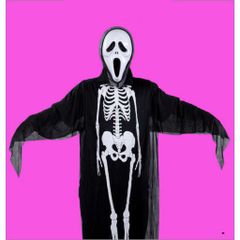 Trang Phục Hóa Trang Halloween Xương Người và Mặt Nạ Đầu Lâu Rùng Rợn Cho Nam Nữ - Bộ Quần Áo Ma Rùng Rợn Thú Vị