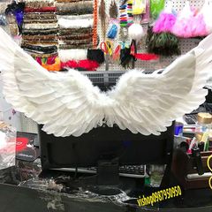 Cánh Thiên Thần Hóa Trang Đen Trắng - Phụ Kiện Halloween Cosplay Dành Cho Trẻ Em và Người Lớn - Cánh Lông Vũ Chất Lượng Cao