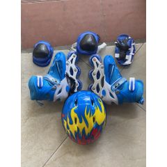 Giày Patin Đinh Phát Sáng Đỏ - Bánh Xe Phát Sáng, Điều Chỉnh Kích Thước, Thoáng Khí - Giày Trượt Patin Cho Trẻ Em và Người Lớn
