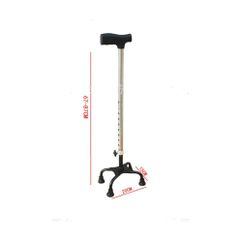 Gậy chống 4 chân điều chỉnh cao cho người già - Gậy hỗ trợ đi lại inox chắc chắn, an toàn cho người phục hồi chức năng