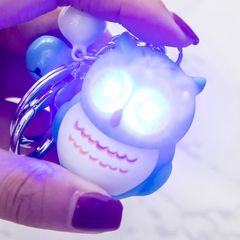 Móc Khóa Phát Sáng LED Hình Chim Cú Mèo - Thiết Kế Độc Đáo Có Đèn & Nhạc - Quà Tặng Dễ Thương Cho Fan Thú Cưng