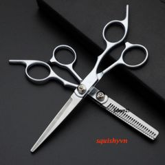 Kéo Cắt Tóc Thép Không Gỉ 6 inch & 5,5 inch - Bộ Kéo Tỉa Tóc Chuyên Nghiệp Cho Thợ Làm Tóc