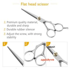 Kéo Cắt Tóc Thép Không Gỉ 6 inch & 5,5 inch - Bộ Kéo Tỉa Tóc Chuyên Nghiệp Cho Thợ Làm Tóc