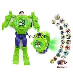 Đồng Hồ Ben 10 Omnitrix 3D - Đồ Chơi Anh Hùng Xịn Cho Bé, Quà Sinh Nhật Hấp Dẫn, Unisex, Chất Liệu PVC