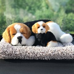 Thú Bông Cún Vàng Trắng Đen Hút Mùi Than Hoạt Tính - Khử Mùi Xe Hơi, Lọc Không Khí, Trang Trí Đáng Yêu Cho Ô Tô
