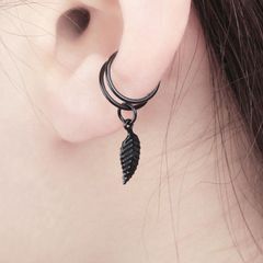 Khuyên Kẹp Tai Thiết Kế Hình Chiếc Lá - Phụ Kiện Thời Trang Cá Tính Cho Nữ - Chất Liệu Hợp Kim Cao Cấp