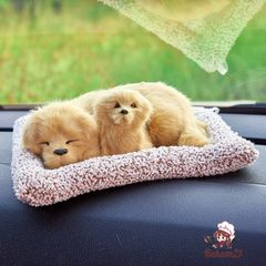 Thú Bông Chó Đốm Đen Phối Trắng Mẹ Con - Khử Mùi Than Hoạt Tính Trang Trí Ô Tô - Quà Tặng Dễ Thương Cho Người Yêu Thú Cưng