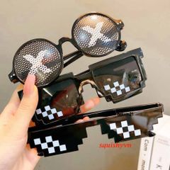 Kính Mắt Thug Life 6 Chấm Kính Gương Thời Trang Minecraft - Phong Cách Năng Đ động Cho Nam Nữ, Free Ship Từ Đơn 50K