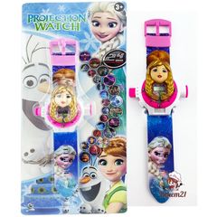 Đồng Hồ Gấu Dâu Đeo Tay - Đồng Hồ Điện Tử Chiếu Hình 3D Dễ Thương Cho Trẻ Em - Quà Tặng Đáng Yêu Giá Rẻ