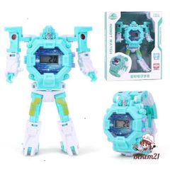Đồng Hồ Đeo Tay Lắp Ráp Robot Biến Hình 022A 023A - Đồ Chơi An Toàn, Học Số và Thời Gian Cho Trẻ Em