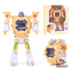 Đồng Hồ Đeo Tay Lắp Ráp Robot Biến Hình 022A 023A - Đồ Chơi An Toàn, Học Số và Thời Gian Cho Trẻ Em