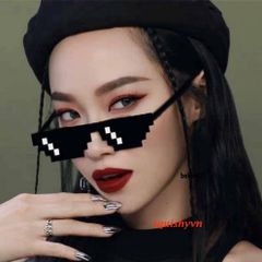 Kính mát Thug Life màu đen - Kính râm phong cách đường phố cho nam nữ, món quà tuyệt vời cho fan văn hóa meme