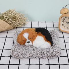 Mô hình Chó Mèo Thú Bông Than Hoạt Tính - Trang Trí Xe Oto, Bàn Làm Việc, Quà Tặng Kèm Tiếng Kêu, Kích Thước Lớn 28x20cm