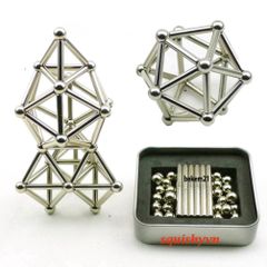 Bucky Bars Đồ Chơi Nam Châm Hút 36 Thanh 27 Viên - Phát Triển Sáng Tạo cho Trẻ Em Từ 4 Tuổi Trở Lên