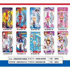Đồng hồ điện tử có đèn chiếu hình Siêu Anh Hùng Marvel Spider Man Iron Man cho bé - Quà tặng thú vị và an toàn cho trẻ em