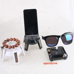 Đế Xoay Quay Video 360 Độ Có Đèn LED - Bàn Xoay Trưng Bày Sản Phẩm Năng Lượng Mặt Trời Cho Đồ Trang Sức, Đồng Hồ