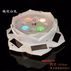 Đế Xoay Quay Video 360 Độ Có Đèn LED - Bàn Xoay Trưng Bày Sản Phẩm Năng Lượng Mặt Trời Cho Đồ Trang Sức, Đồng Hồ
