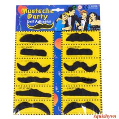 Bộ 12 Miếng Dán Râu Giả Phong Cách Độc Đáo Cho Nam Nữ - Thời Trang Dự Tiệc, Chất Lừ, Dễ Sử Dụng