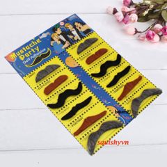Bộ 12 Miếng Dán Râu Giả Phong Cách Độc Đáo Cho Nam Nữ - Thời Trang Dự Tiệc, Chất Lừ, Dễ Sử Dụng