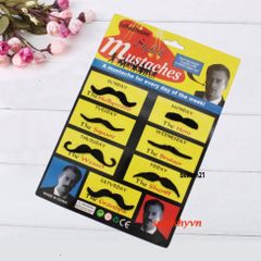 Bộ 12 Miếng Dán Râu Giả Phong Cách Độc Đáo Cho Nam Nữ - Thời Trang Dự Tiệc, Chất Lừ, Dễ Sử Dụng